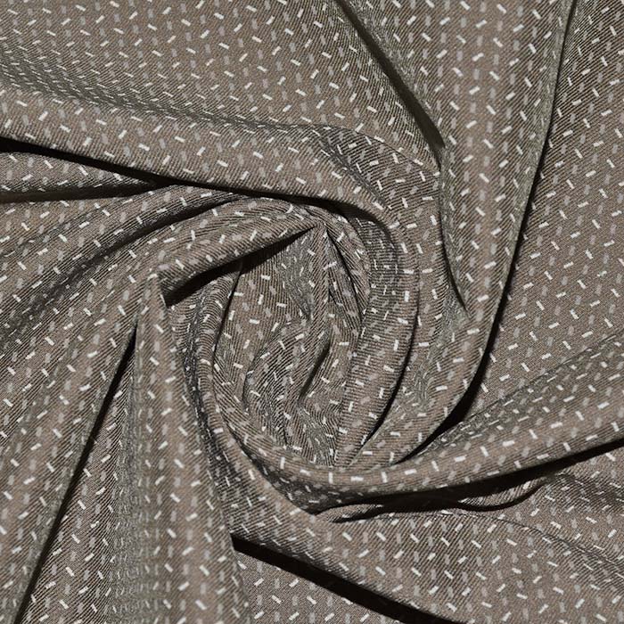 Bengalin, elastisches Gewebe, geometrisch, 29473-30, braun-beige