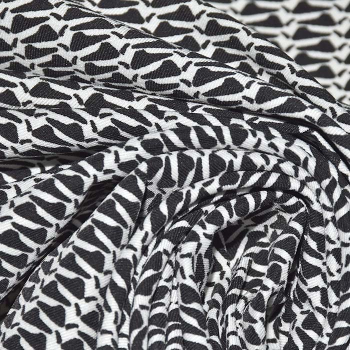 Bengalin, elastisches Gewebe, abstrakt, 29473-35, schwarz-weiß