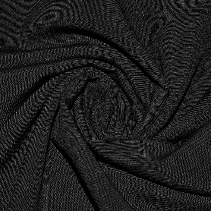 Gewebe, Viskose, Leinen, 29471-03, schwarz