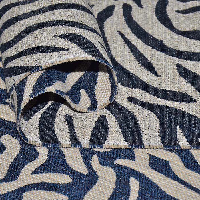 Dekojacquard, beidseitig, tierisch, 29533-3, blau