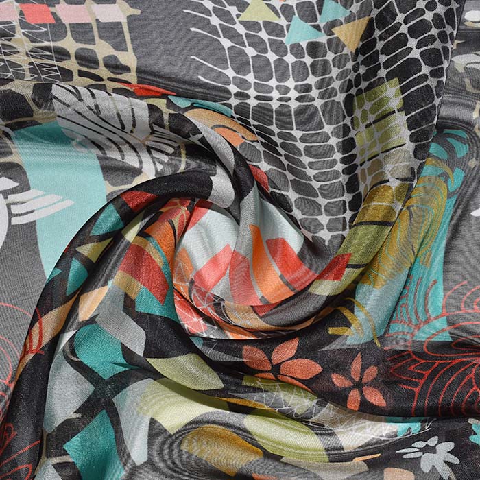 Chiffon, Seide, Viskose, abstrakt, 29553-02