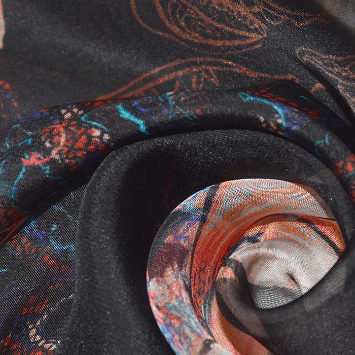 Chiffon, Seide, Viskose, floral, 29553-05