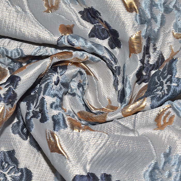 Jacquard, floral, 29644-673, blau