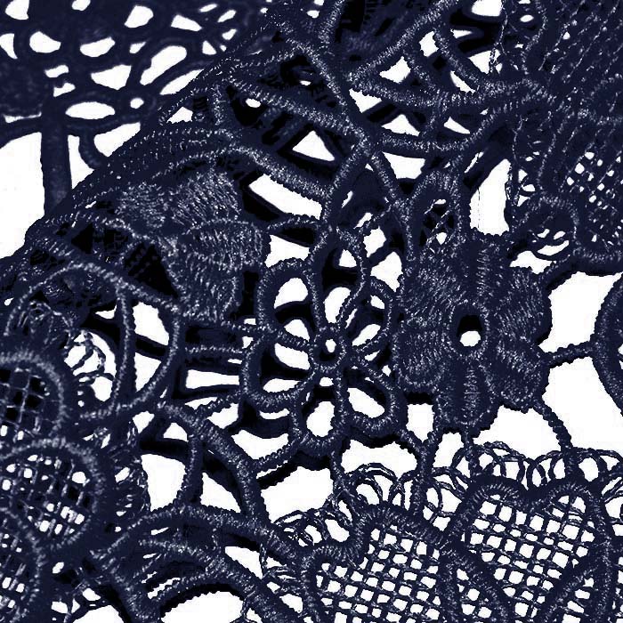 Spitze, floral, 29646-002, dunkelblau