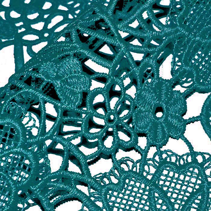 Spitze, floral, 29646-028, petrol