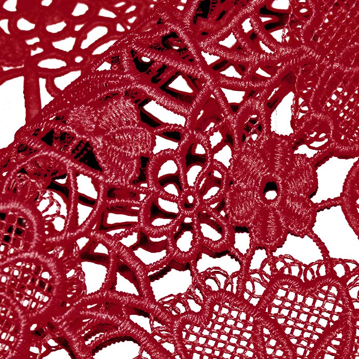 Spitze, floral, 29646-460, rot