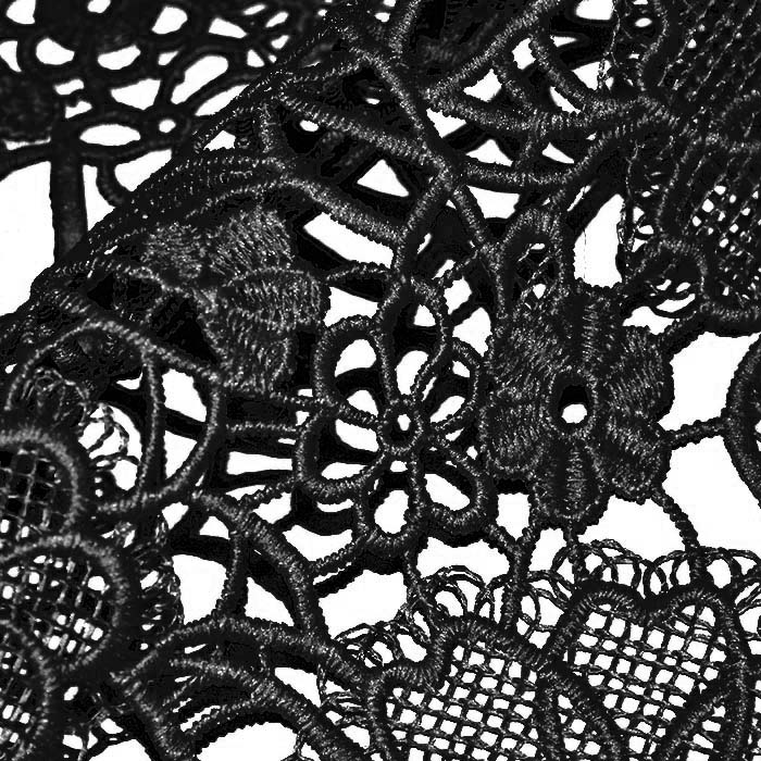 Spitze, floral, 29646-1001, schwarz
