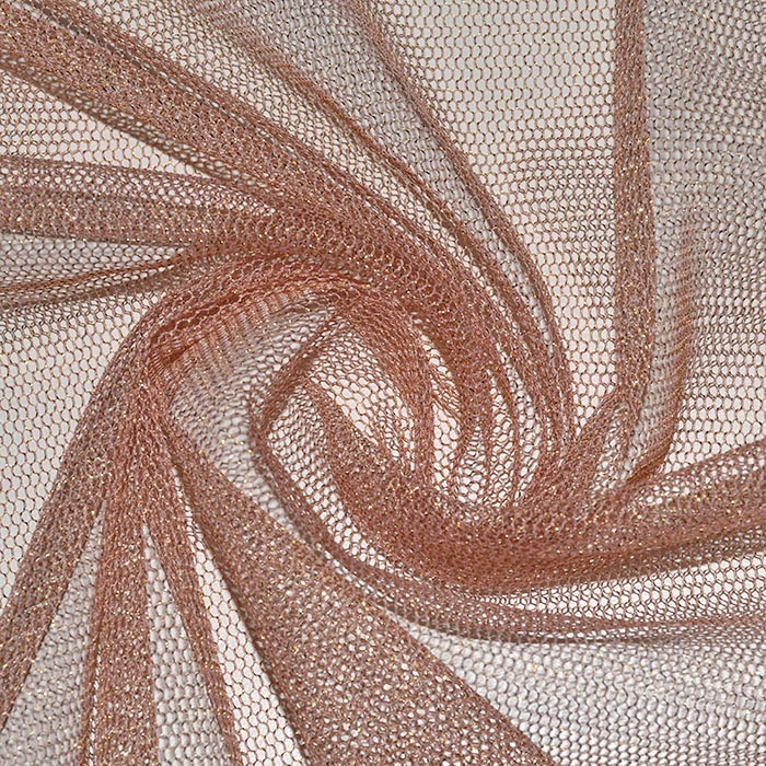 Tüll, weich, glänzend, 29647-102, rosa-golden