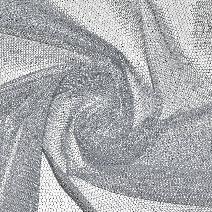 Tüll, weich, glänzend, 29647-555, silbern