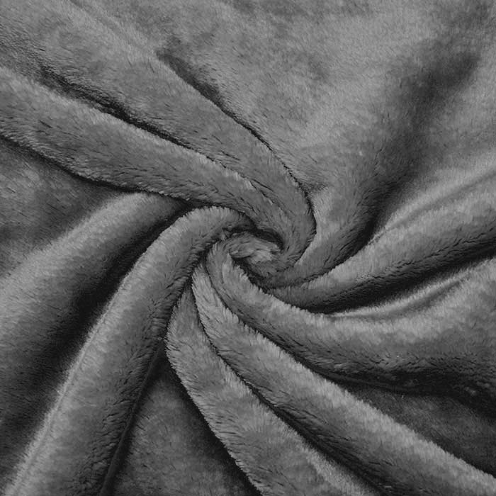 Velours coral, beidseitig, 18857-25, dunkelgrau