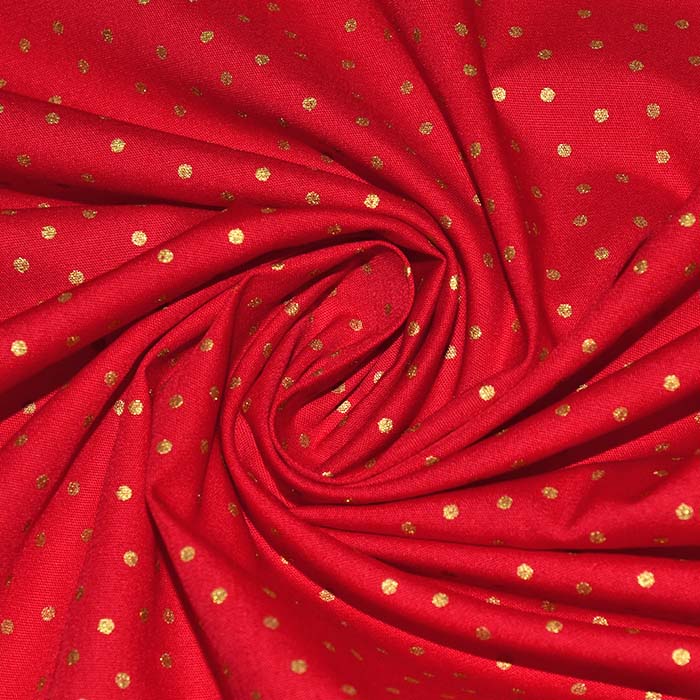 Baumwolle, Popeline, festlich, Punkte, 29694-150, rot