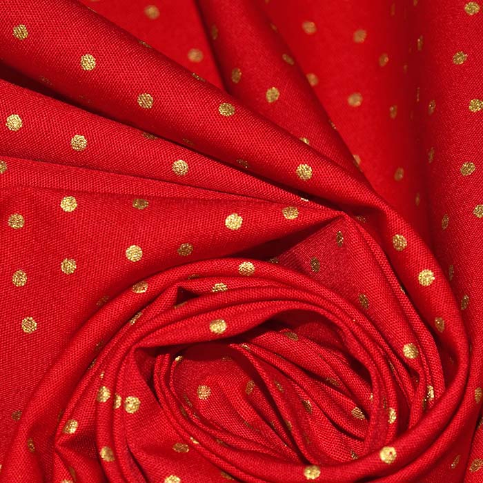 Baumwolle, Popeline, festlich, Punkte, 29694-150, rot