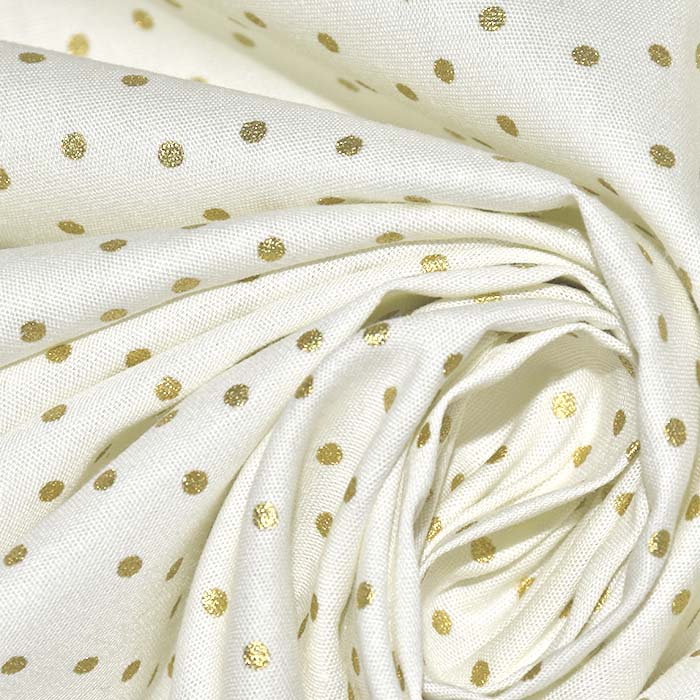 Baumwolle, Popeline, festlich, Punkte, 29694-510, sahne