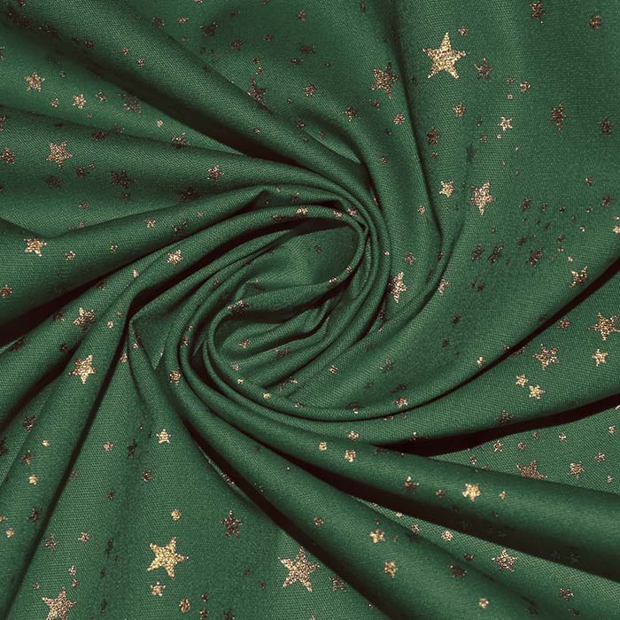 Baumwolle, Popeline, festlich, Sterne, 29695-280, grün