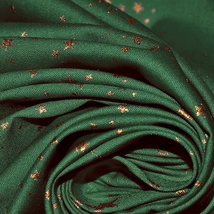 Baumwolle, Popeline, festlich, Sterne, 29695-280, grün