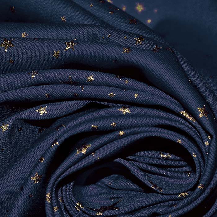 Baumwolle, Popeline, festlich, Sterne, 29695-980, dunkelblau