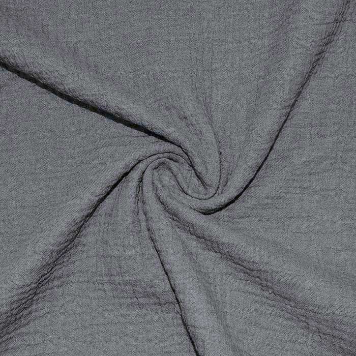 Musselin, doppelt, 4827-124, dunkelgrau