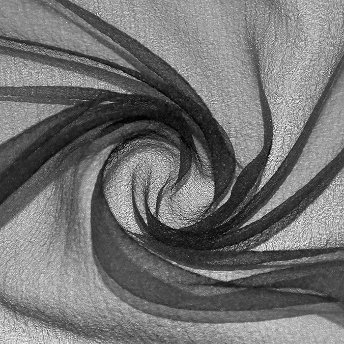 Organza, glänzend, 29666-17, schwarz