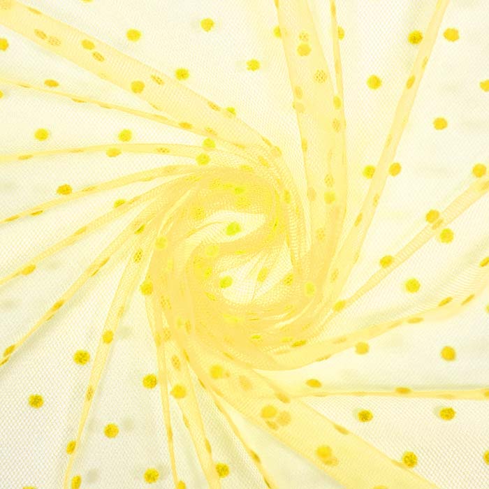 Tüll, weich, Punkte, 22282-20, gelb