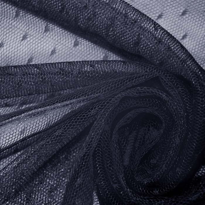 Netz, dehnbar, Punkte, 19002-11, dunkelblau