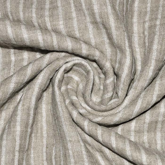 Musselin, doppelt, Streifen, 28408-002, beige