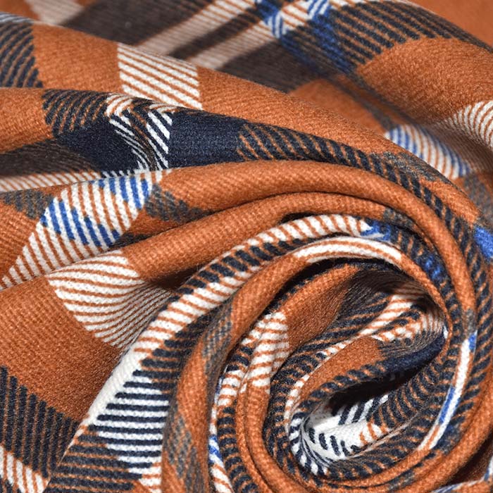 Flanell, Karo, 27331-007, ziegelfarben