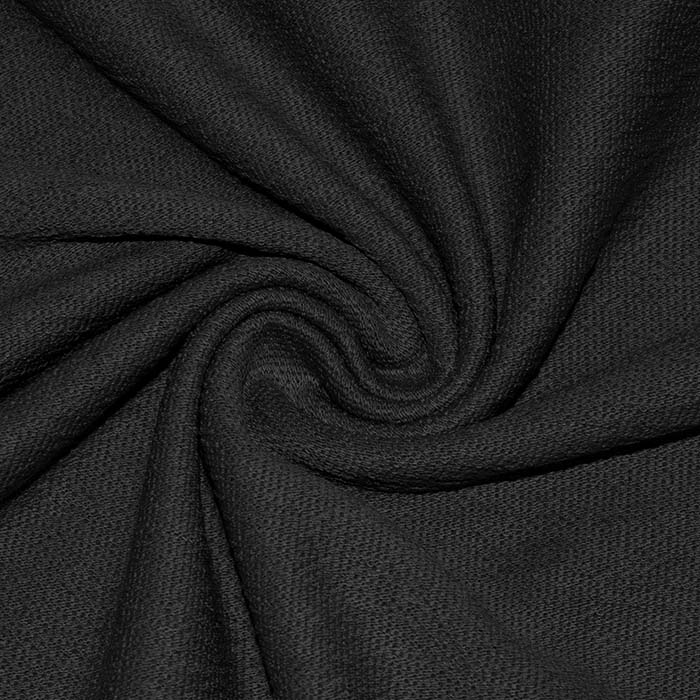 Sweatshirtstoff, krepp, 29758-069, schwarz