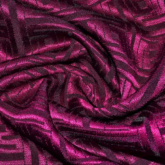 Gewebe, Rajon, geometrisch, 29738-33, rosa