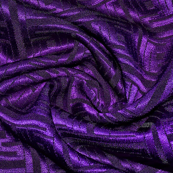 Gewebe, Rajon, geometrisch, 29738-39, violett