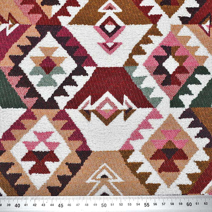 Dekojacquard, beidseitig, geometrisch, 29778-02, rot