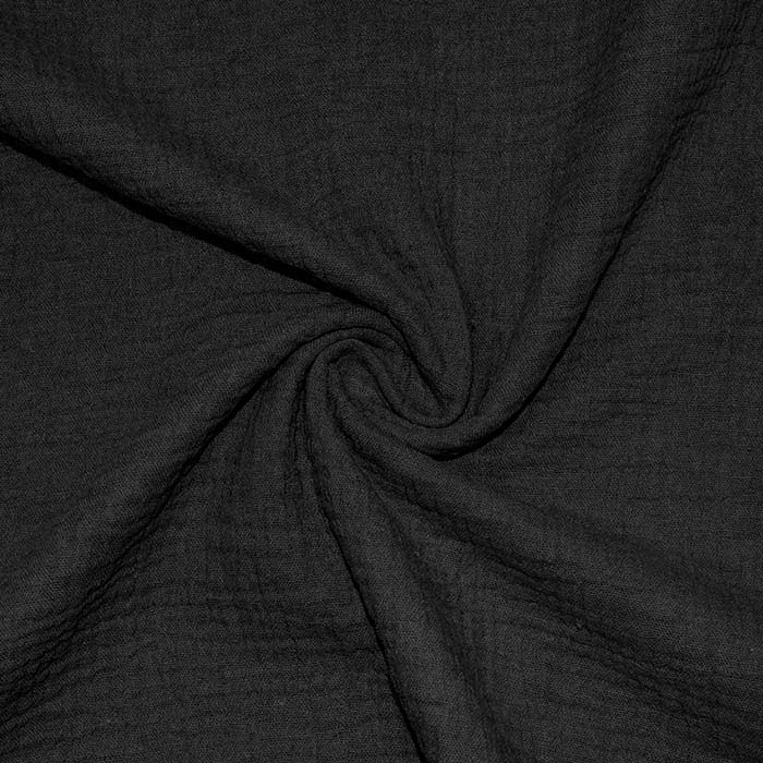 Musselin, doppelt, 18746-069, schwarz