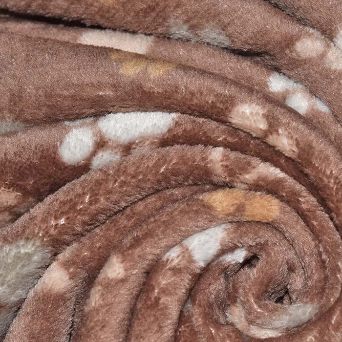 Velours coral, beidseitig, Tiere, 29374-570, braun