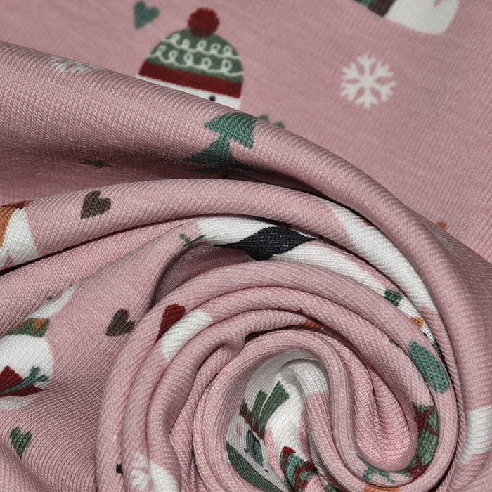 Jersey, Baumwolle, festlich, Weihnachten, 29697-131, rosa