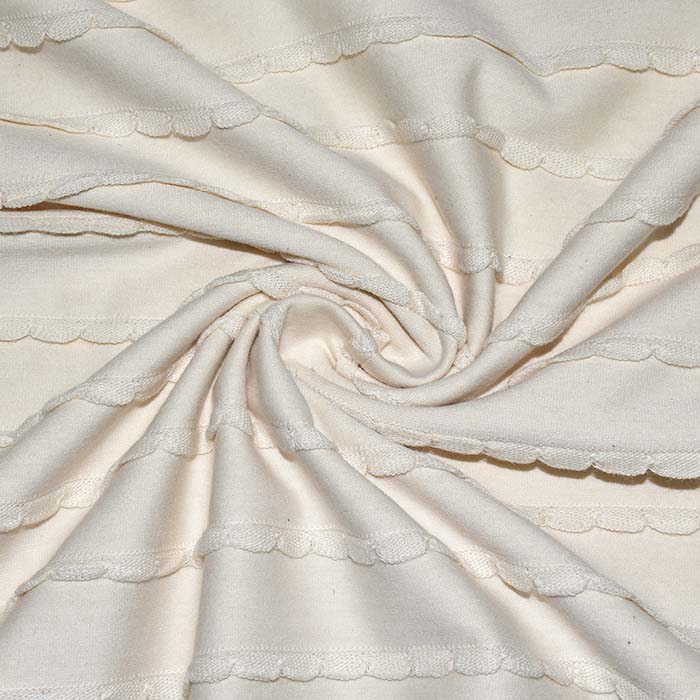 Jersey, Baumwolle, gerippt, Stickerei, 29782-002, beige