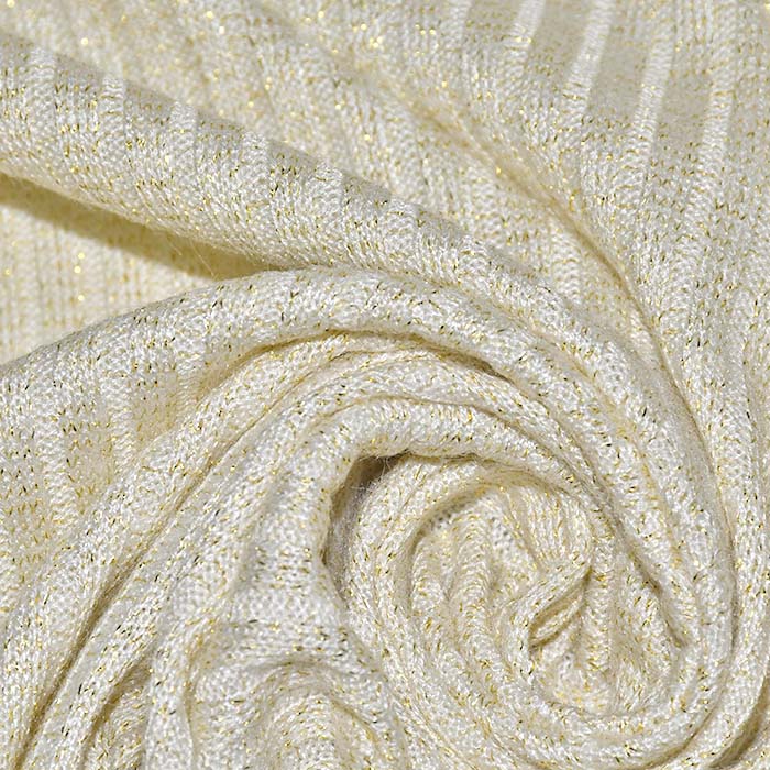 Rippenware, glänzend, 29785-003, sahne-golden