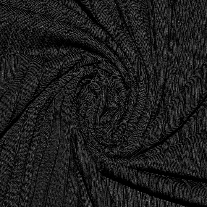 Rippenjersey, Baumwolle, 29786-001, schwarz