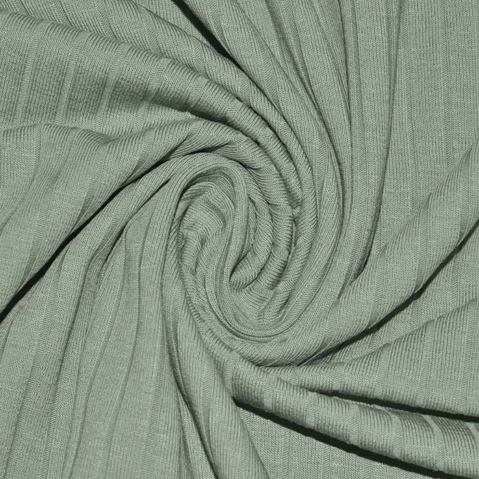 Rippenjersey, Baumwolle, 29786-007, grau-grün