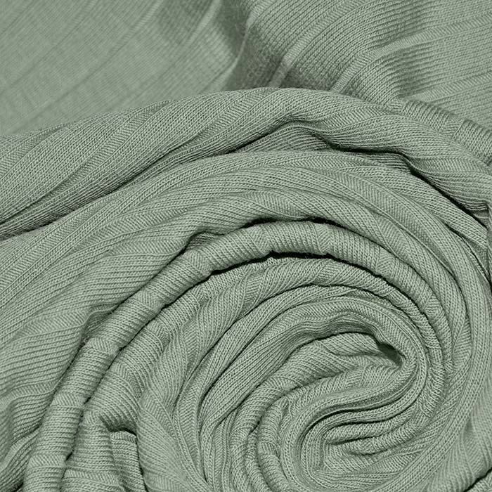 Rippenjersey, Baumwolle, 29786-007, grau-grün