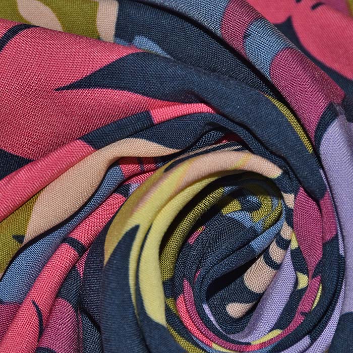 Gewebe, Viskose, floral, 29792-003, blau