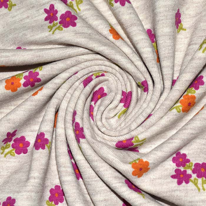 Jersey, floral, 29802-037, grau