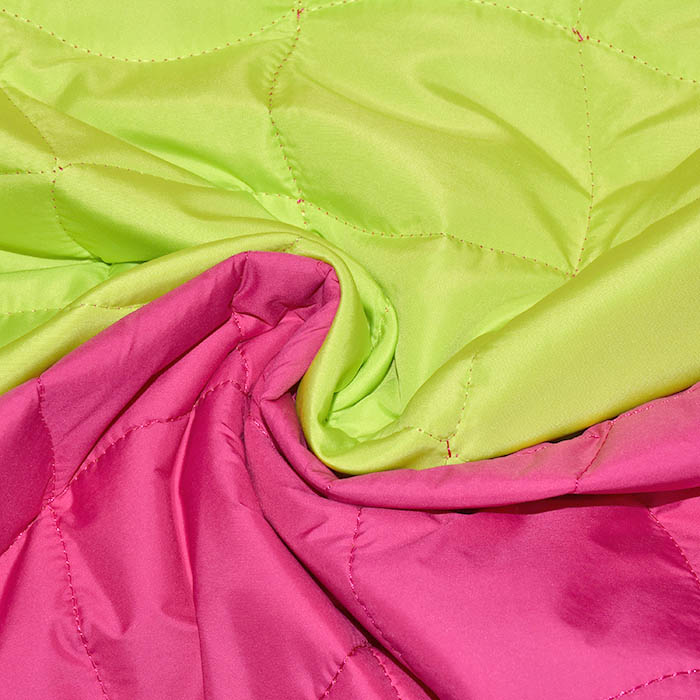 Steppstoff, geometrisch, 29819-001, grün-rosa