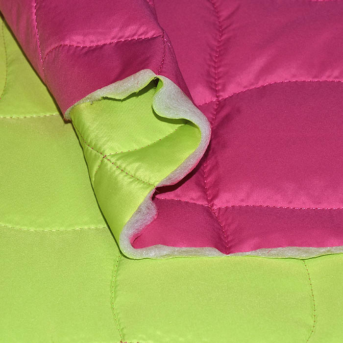 Steppstoff, geometrisch, 29819-001, grün-rosa