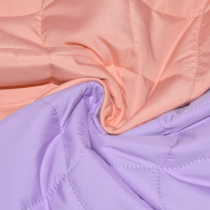 Steppstoff, geometrisch, 29819-004, violett-aprikose