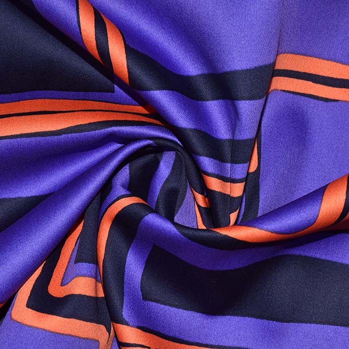 Satin, Baumwolle, geometrisch, 29820-005, violett