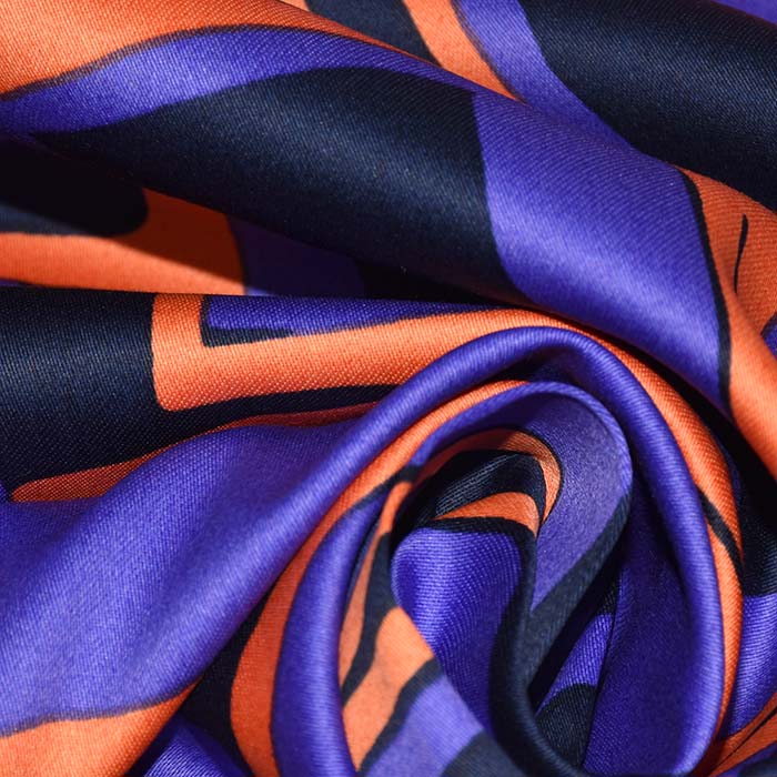 Satin, Baumwolle, geometrisch, 29820-005, violett