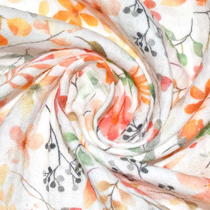 Musselin, doppelt, floral, 29821-002