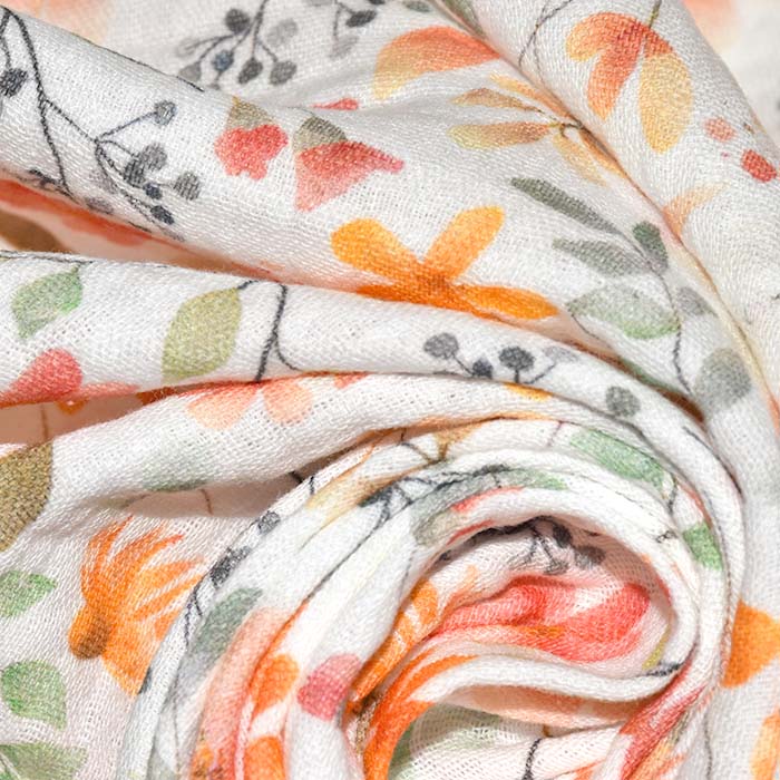 Musselin, doppelt, floral, 29821-002