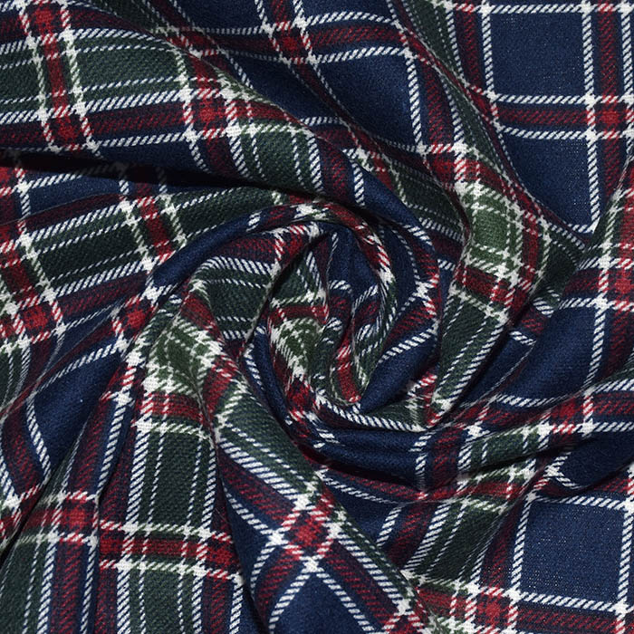 Flanell, Baumwolle, Karo, 29824-011, grün-blau