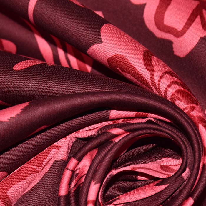 Satin, Baumwolle, floral, 29825-001, bordeaux