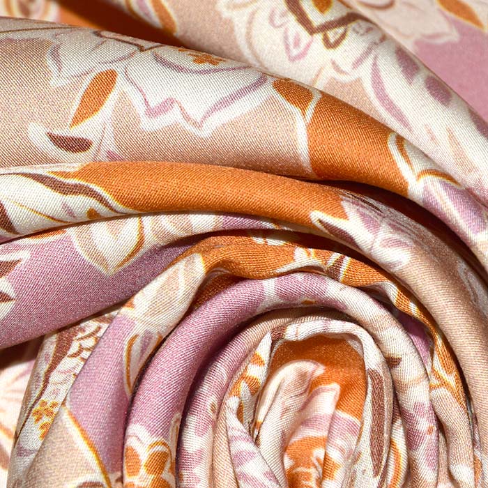 Gewebe, Viskose, digital, Ornament, 29828-001, orange